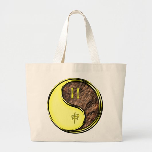 Tweelingen & Aardenaap Grote Tote Bag (Voorkant)