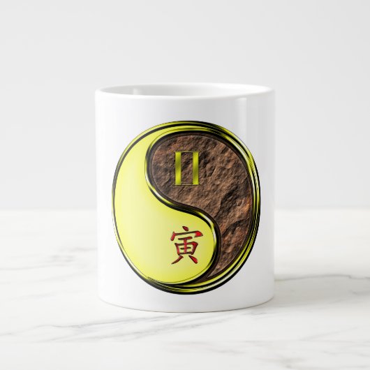 Tweelingen & Aardetijger Grote Koffiekop (Voorkant)