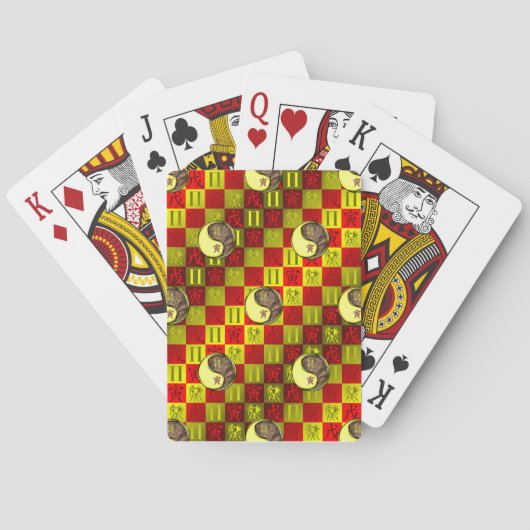 Tweelingen & Aardetijger Pokerkaarten (Achterkant)