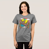 Tweelingen astrologie geboorte teken zodiac vlinde Tri-Blend shirt (Voorkant volledig)