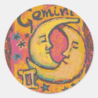 Tweelingen, astrologie producten ronde sticker