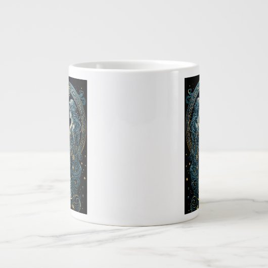 Tweelingen astrologie teken grote koffiekop (Voorkant)