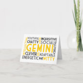 Tweelingen Astrologie Woord Collagekaart Kaart (Voorkant)