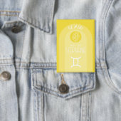 Tweelingen Astrologie Zodiac Sign Foto Aangepaste Button (Insitu)