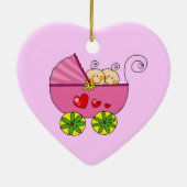 Tweelingen babymeisjes keramisch ornament (Achterkant)