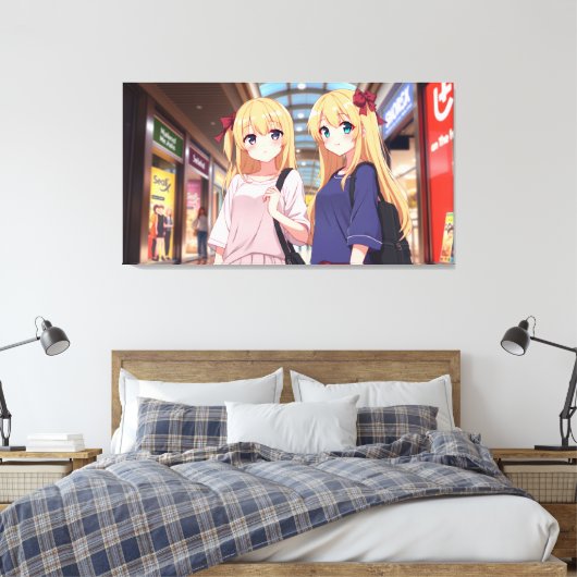 Tweelingen Canvas Afdruk (Insitu (Slaapkamer))