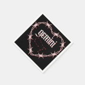 Tweelingen Constellation Gothic Dark Celestial Art Servet (Hoek)