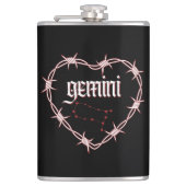 Tweelingen Constellation Gothic Dark Celestial Edg Heupfles (Voorkant)