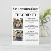 Tweelingen deden het gezamenlijke Afstuderen krant Kaart (Staand voorkant)