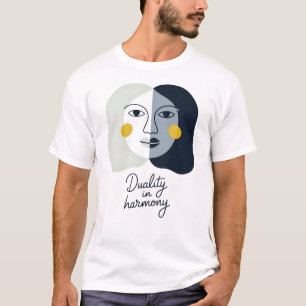 Tweelingen dualiteit in harmonie t-shirt