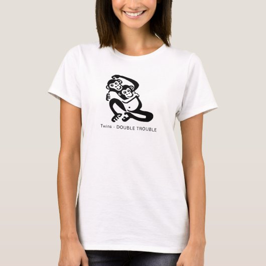 Tweelingen - Dubbele problemen - Moederschap T-shirt (Voorkant)