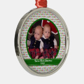 Tweelingen eerste kerstversiering metalen ornament (Rechts)