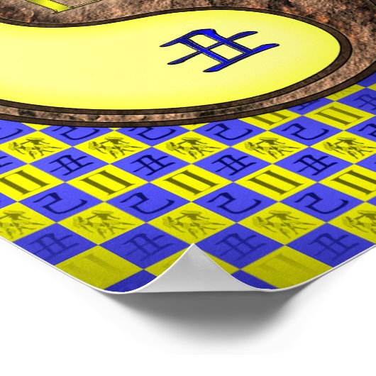 Tweelingen en Aarde Os Poster (Hoek)