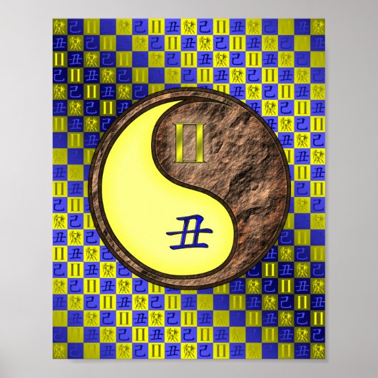 Tweelingen en Aarde Os Poster (Voorkant)