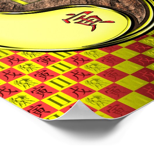 Tweelingen en aarde tijger poster (Hoek)