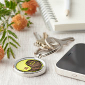 Tweelingen en aarde tijger sleutelhanger (Zijkant)