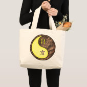 Tweelingen en Earth Boar Grote Tote Bag (Voorkant (product))