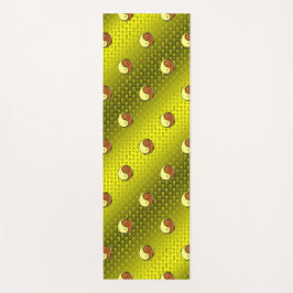 Tweelingen en houten aap yogamat