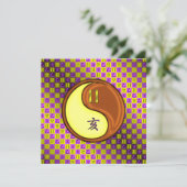 Tweelingen en houten zwijn kaart (Staand voorkant)