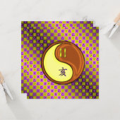 Tweelingen en houten zwijn kaart (Voorkant / Achterkant in situ)