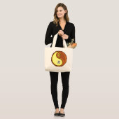 Tweelingen en houtossen grote tote bag (Voorkant (model))