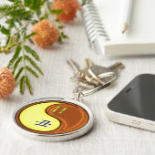 Tweelingen en houtossen sleutelhanger (Zijkant)