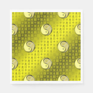 Tweelingen en metalen aap servet