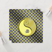 Tweelingen en metalen os kaart (Voorkant / Achterkant in situ)