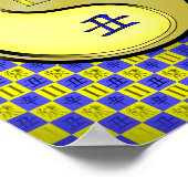 Tweelingen en metalen os poster (Hoek)