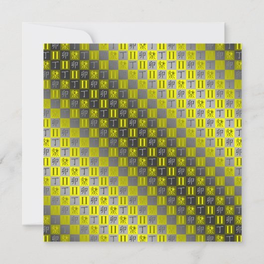 Tweelingen en vuurkonijn kaart (Achterkant)