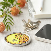 Tweelingen en vuurkonijn sleutelhanger (Zijkant)