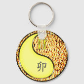 Tweelingen en vuurkonijn sleutelhanger (Achterkant)