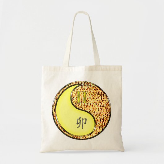 Tweelingen en vuurkonijn tote bag (Voorkant)