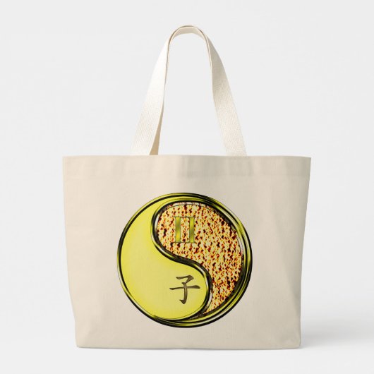 Tweelingen en vuursnelheid grote tote bag (Achterkant)