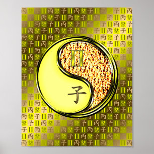 Tweelingen en vuursnelheid poster