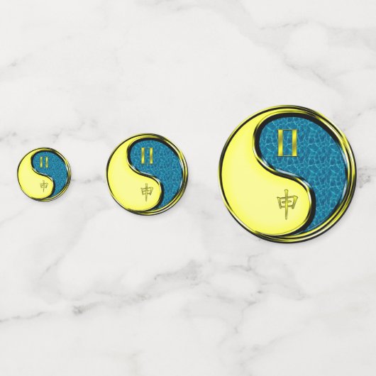 Tweelingen en wateraap confetti (Voorkanten)