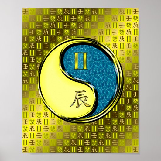Tweelingen en waterdraak poster (Voorkant)