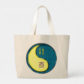 Tweelingen en waterhaan grote tote bag (Achterkant)