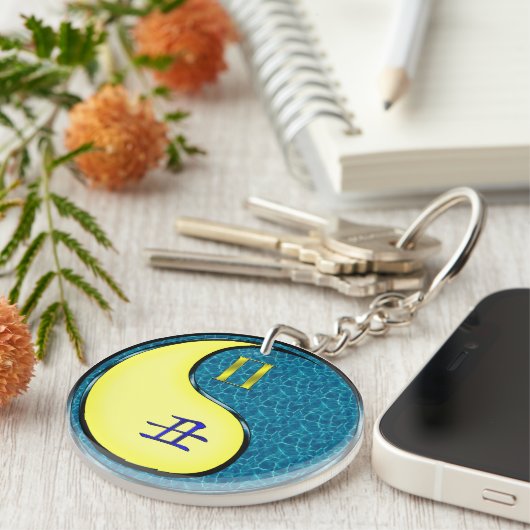 Tweelingen en wateros sleutelhanger (Voorkant Rechts)