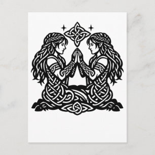 Tweelingen — Geheime Inkt Zodiak Tweeling Briefkaart