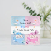 Tweelingen Geslacht Bekeren feestjongens of meisje Kaart (Staand voorkant)