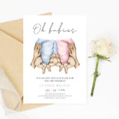 Tweelingen Geslacht onthullen waterverf baby groei Kaart