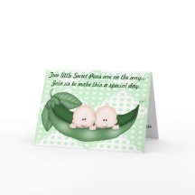 Tweelingen Groene Baby shower Pea in een Pod Uitno