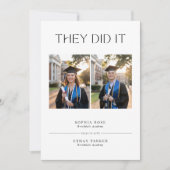 Tweelingen hebben het gedaan | Double Afstudeerder Kaart (Voorkant)