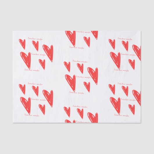 Tweelingen hebben meer leuk weefselpapier tissuepapier (Voorkant)