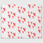 Tweelingen hebben meer leuke rode harten cadeaupapier (Vlak)