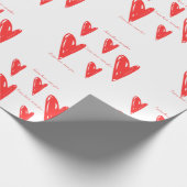 Tweelingen hebben meer leuke rode harten cadeaupapier (Hoek)