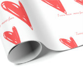 Tweelingen hebben meer leuke rode harten cadeaupapier (Rol Hoek)