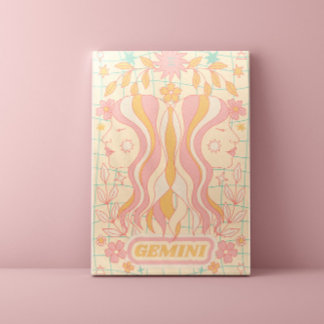 Tweelingen Hemelse Dierenriem Pastel Dromen Muur K Canvas Afdruk