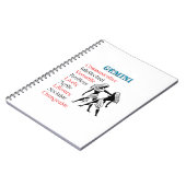 Tweelingen horoscoop sterrenbeeld notitieboek (Linkerzijde)